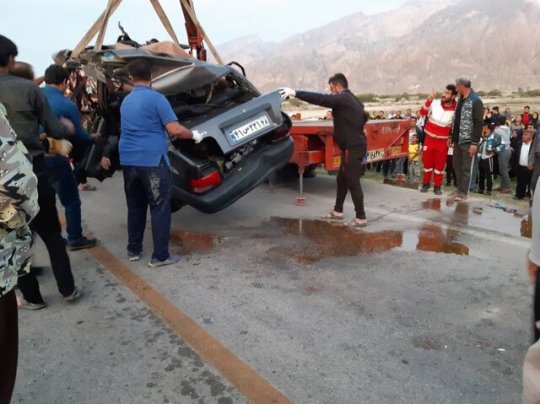 5نفر کشته در تصادف مرگبار پراید و کامیون در محور برازجان -اهرم+تصاویر و جزئیات