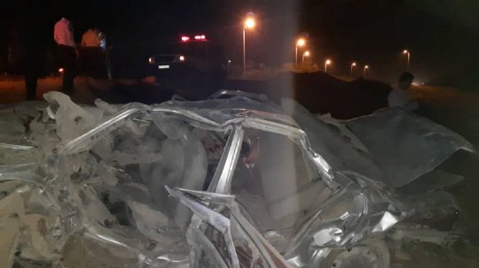 4کشته در تصادف شبانه جاده برازجان-بوشهر+عکس+جزئیات