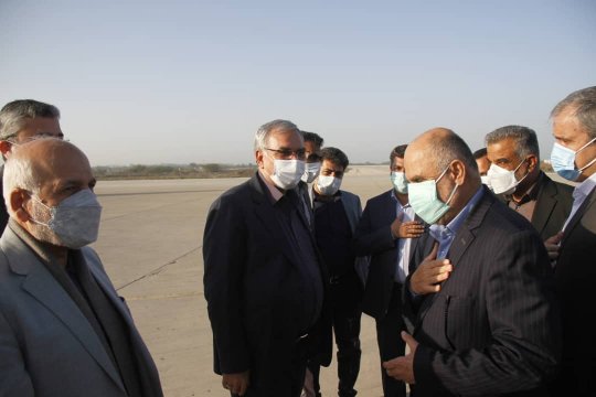 استقبال استاندار بوشهر از وزیر  بهداشت، درمان و آموزش پزشکی+تصاویر