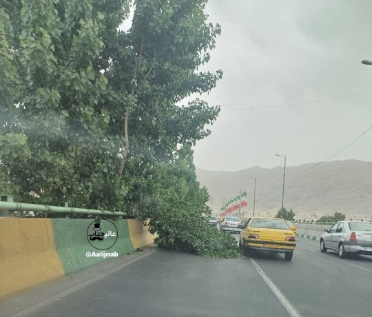 عکس/طوفان در تهران، کرج و قم و شاید جاهای دیگر
