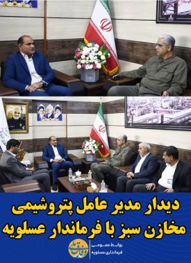 دیدار مدیر عامل پتروشیمی مخازن سبز با فرماندار عسلویه+تصویر