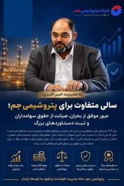 به مدیریت دکتر اکبری،سالی متفاوت برای پتروشیمی جم؛ عبور موفق از بحران، صیانت از حقوق سهامداران و ثبت دستاوردهای بزرگ